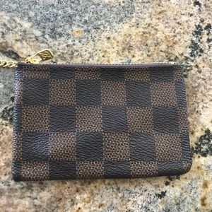 Checkered Key Pouch